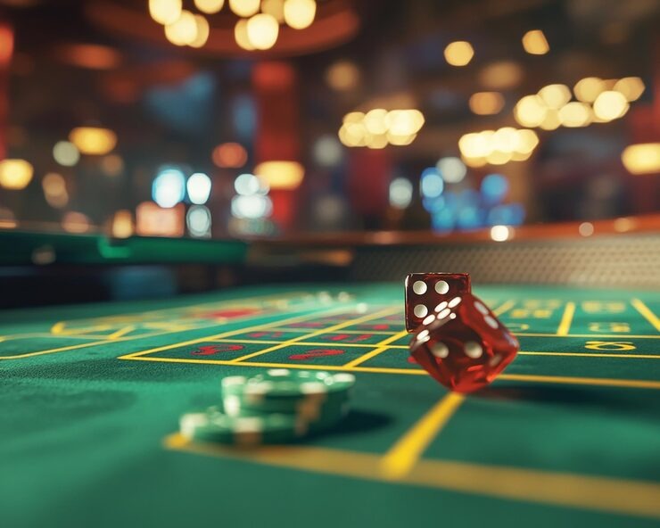 Live-dealer studio with professional croupier at blackjack table